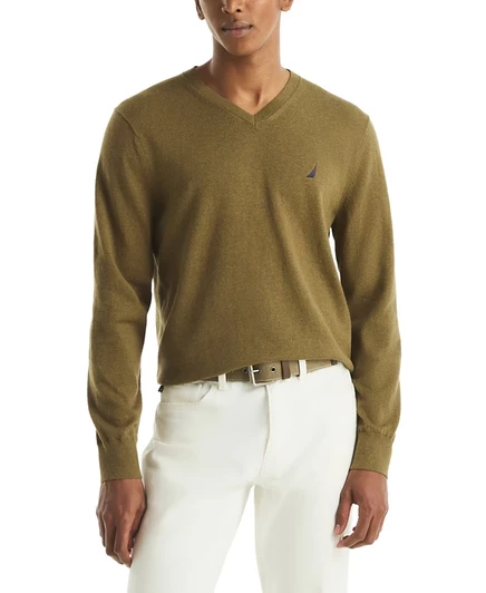 Мужской свитер Nautica Navtech V-neck, зеленый (2)