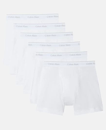 Мужские боксер-брифы Calvin Klein 6 шт. хлопок, белые