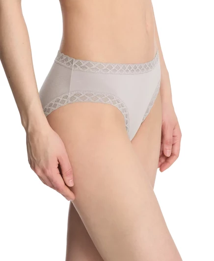 Короткое хлопковое нижнее белье Natori Bliss с кружевной отделкой 156058 vapor