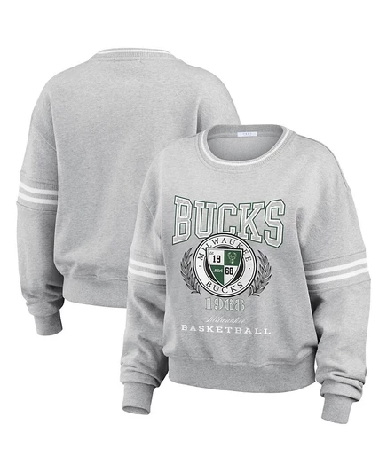 Женская толстовка WEAR by Erin Andrews Milwaukee Bucks, серая