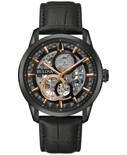 Мужские автоматические часы Bulova Sutton 43 мм, черные