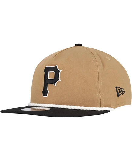 Мужская бейсболка для гольфа Pittsburgh Pirates цвета хаки/черный New Era
