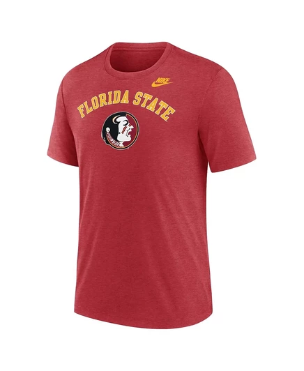 Мужская футболка Nike Heather Garnet Florida State Seminoles Legacy Arch Tri-Blend от Nike heather garnet