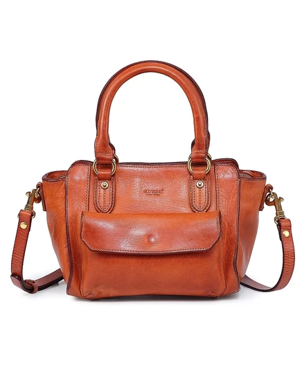 Женская сумка-сэтчел Old Trend Pansy, кожаная, коричневая