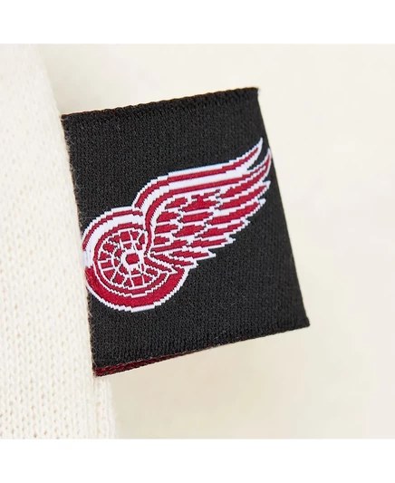 Женская толстовка-пуловер Mitchell & Ness кремового цвета с логотипом Detroit Red Wings 3.0 cream