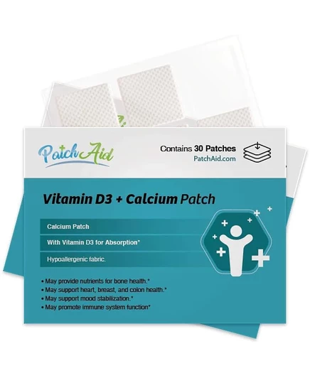 Витаминный пластырь PatchAid Vitamin D3 + Calcium, 30 дн., белый