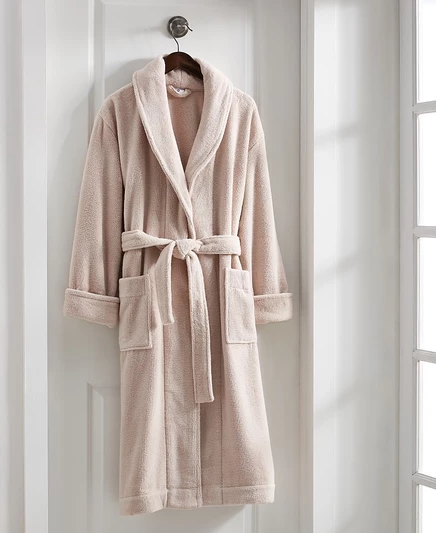 Халат Hotel Collection из турецкого хлопка, бежевый