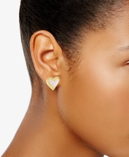 Серьги-гвоздики Kendra Scott «Stone Heart», коричневые