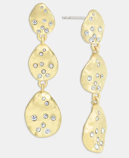 Серьги Style & Co Oval Triple Drop, кремовые