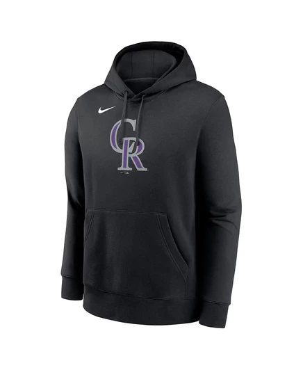 Мужская флисовая толстовка-пуловер с логотипом клуба Colorado Rockies Club черного цвета от Nike black