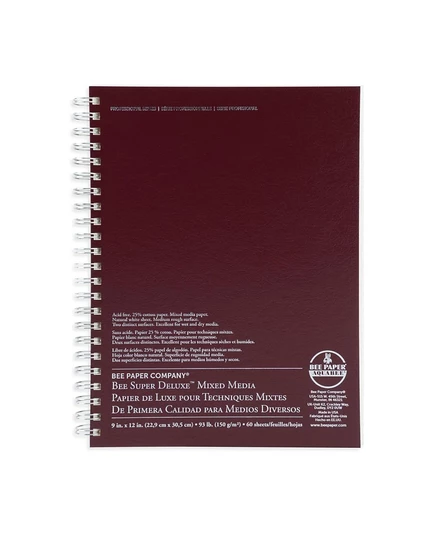 Бумага Bee Paper Super Deluxe 9″×12″, 60 л, красная