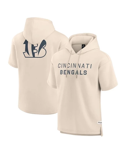 Мужская кремовая куртка Fanatics Cincinnati Bengals Elements с надписью Future Ground, пуловер с коротким рукавом и толстовкой коричнево-бежевого цвета