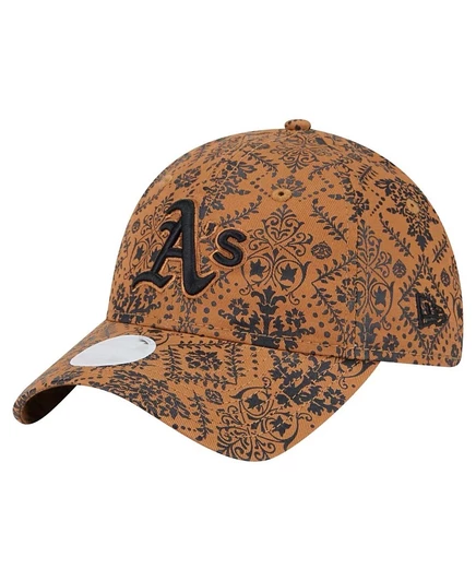 Женская бейсболка New Era 9TWENTY Vintage Deco, коричневая