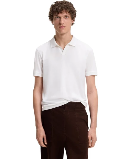 Мужское поло Hugo Boss BECKHAM x BOSS хлопок-шелк, белое