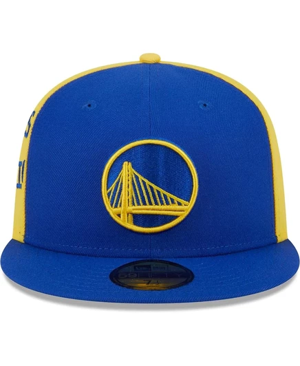 Мужская приталенная шляпа New Era Royal/Gold Golden State Warriors Gameday Wordmark 59 размера 