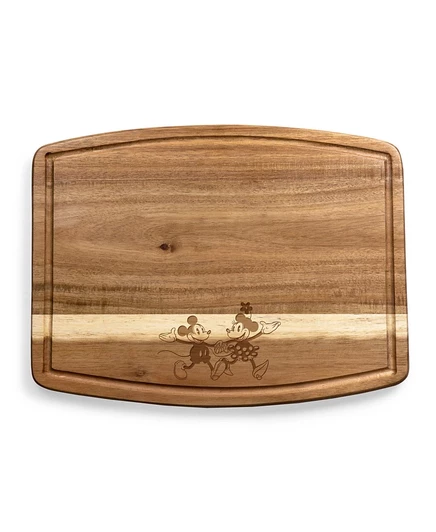 Разделочная доска Toscana Ovale из акации с Микки и Минни, коричневая