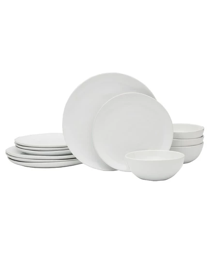 Набор посуды Fitz and Floyd Everyday Whiteware из 12 предметов, рассчитанный на 4 персоны white