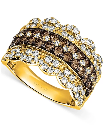 Женское кольцо Le Vian Jubilee Crown 2 карат, 14k желтое золото