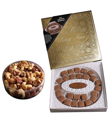 Подарочный набор Betsy Ann Chocolates: шоколад 340 г и орехи 284 г
