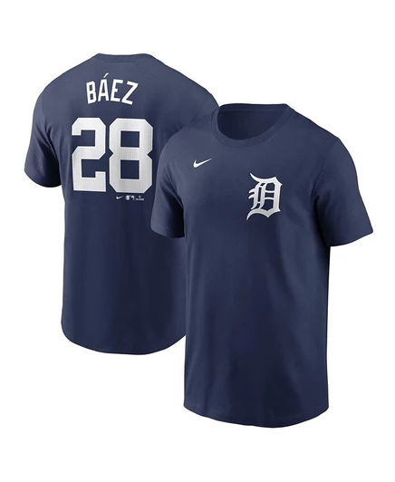 Мужская футболка Nike Javier Baez Detroit Tigers, синяя