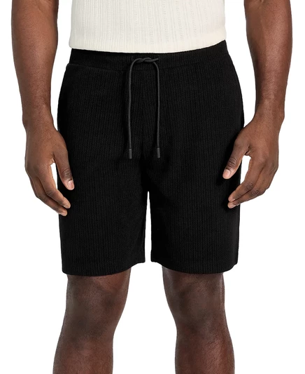 Мужские шорты из фактурного трикотажа GUESS Baron jet black