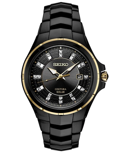 Мужские часы Seiko Coutura SNE506, черные, 42,5 мм