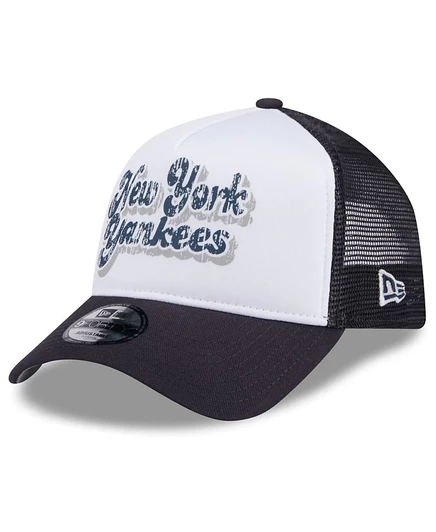 Женская тракер-бейсболка New Era 9Forty Yankees, бело-синяя