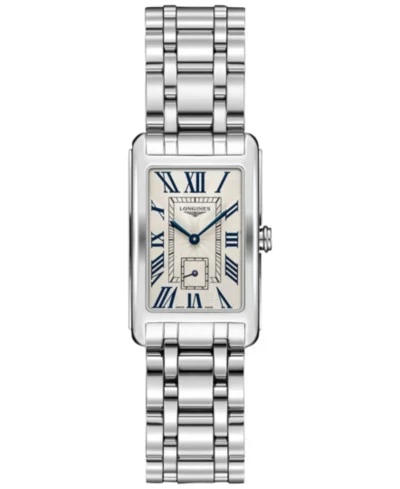 Женские швейцарские часы Longines Dolcevita с браслетом из нержавеющей стали 23x37 мм L55124716