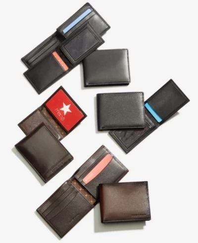Мужской кожаный кошелек Perry Ellis Portfolio