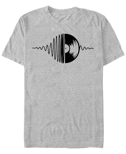 Мужская футболка Design By Humans Music Vinyl, серая