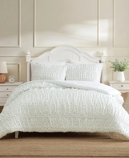 Комплект покрывала Laura Ashley Rosebuddies, двуспальный, белый