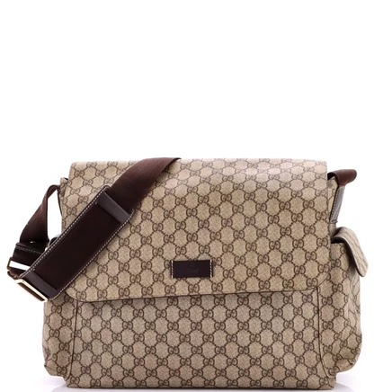 Женская сумка для мамы Pre-Owned Gucci Diaper Bag, коричневая