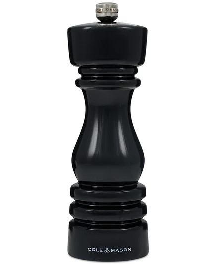 Мельница для соли Cole & Mason London Classic из бука 18 см, черная