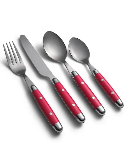 Приборы Cambridge Silversmiths Jubilee, 16 шт., красные