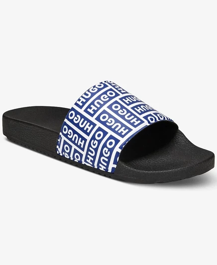 Мужские шлепанцы Hugo Boss Monogram Logo, синие