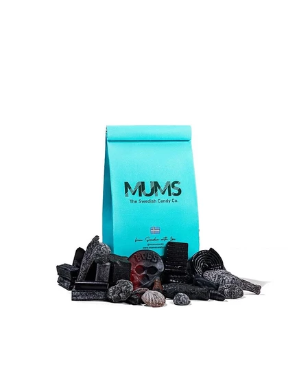 Смесь шведских леденцов MUMS с лакрицей и шоколадными батончиками