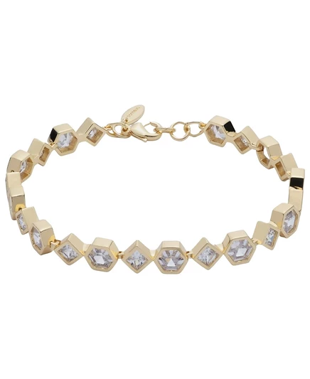 Браслет BONHEUR JEWELRY Milou с кристаллами, позолоченный