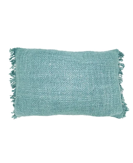 Декоративная подушка Saro Lifestyle Fringe 41×61 см, синяя