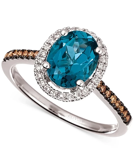 Женское кольцо Le Vian «Топаз» с бриллиантами, синее
