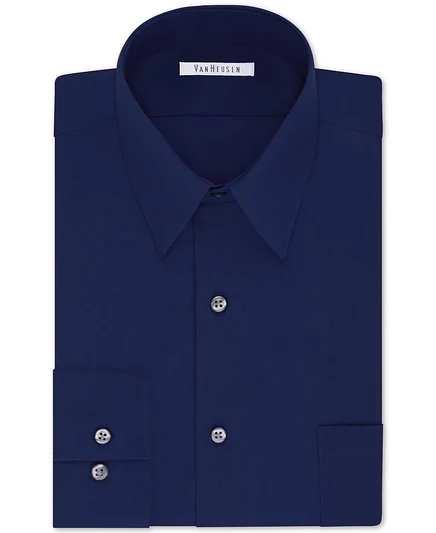 Мужская рубашка Van Heusen Bigger Fit без глажки, синяя