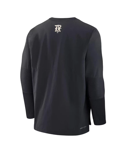 Мужская черная футболка с длинным рукавом Texas Rangers Authentic Collection City Connect от Nike Tri-Blend Performance black