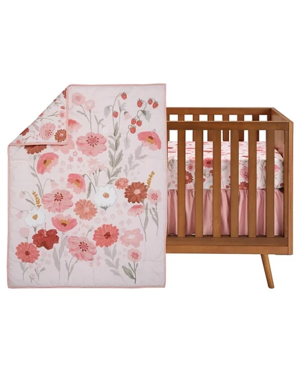 Постельное белье для кроватки Bedtime Originals Flower Power, 3 шт., розовое