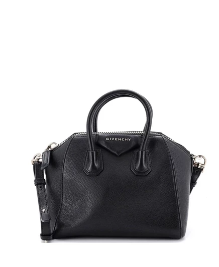 Женская сумка Givenchy Mini Antigona, кожаная, черная