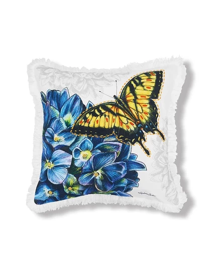 Декоративная подушка C & F Home 46×46 см с бабочкой, белая