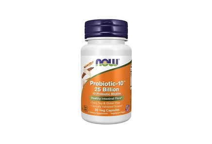 Пробиотик Now Foods-10 на 25 миллиардов, 30 капсул без цвета