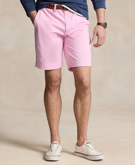 Мужские шорты Polo Ralph Lauren Classic-Fit 9″ стрейч, розовые