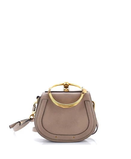 Женская сумка Pre-Owned Chloe Nile Small на плечо, бежево-коричневая