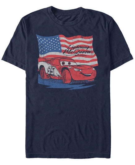 Футболка Fifth Sun с коротким рукавом Disney Pixar Lightning McQueen свободная blue