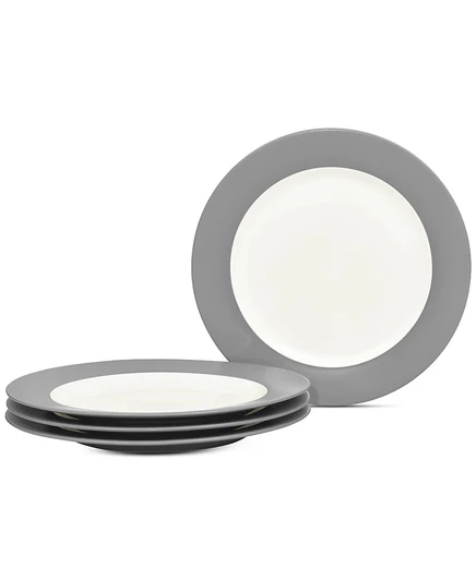Набор 4 обеденных тарелок Noritake Colorwave, серый