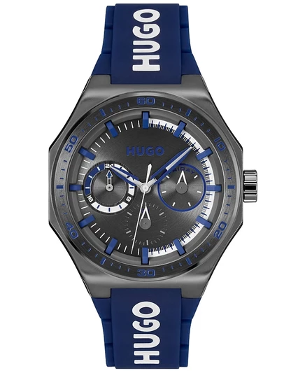 Мужские многофункциональные кварцевые силиконовые часы Hugo Boss Grail Sport, синие, 44 мм